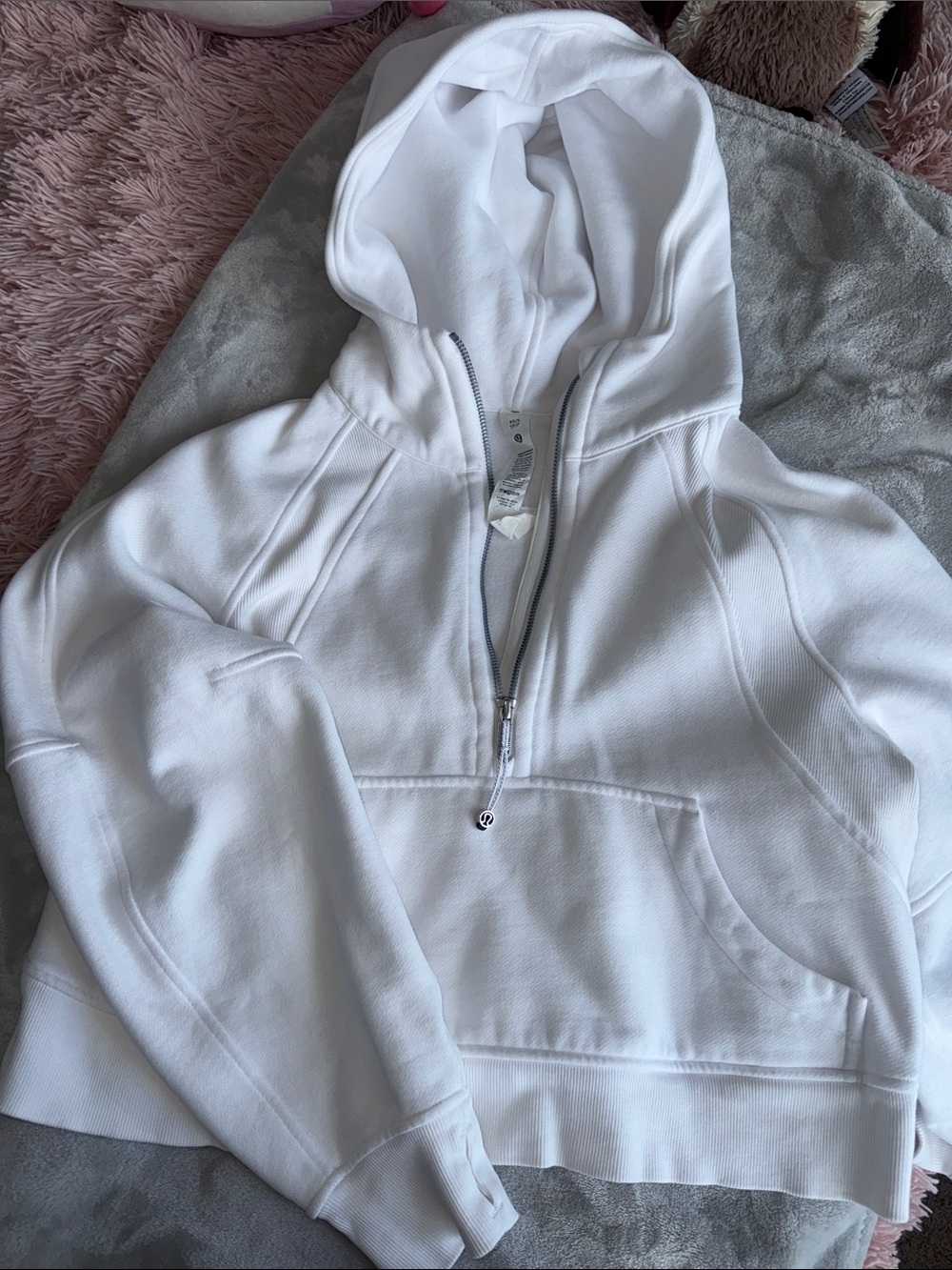 lululemon athletica White Zip-Up Hoodie